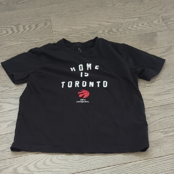Girls Peace Collective Raptors 2019 Champions Black T-Shirt Size 6-7 - Picture 2 of 2